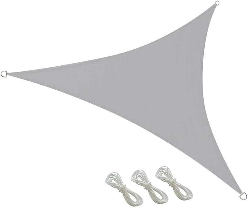 Vtizikl Voile d'ombrage triangulaire résistante aux UV de 3 m, abri pour plantes de jardin, serre respirante pour terras...