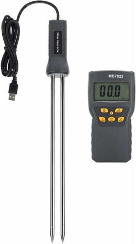 Tigrezy – Hygrometer, Feuchtigkeitsmesser, Feuchtemessgerät, tragbares Getreidefeuchtemessgerät mit Messsonde und LCD-Di...