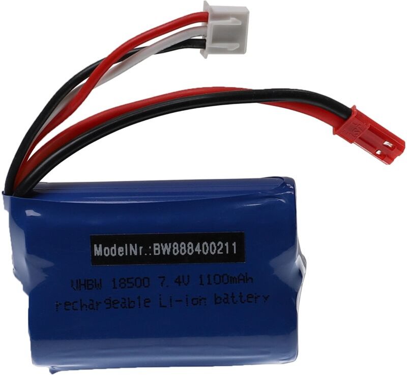 Vhbw - Akku kompatibel mit Shuang Ma 7012 Modellbau (1100mAh, 7,4V, Li-Ion, 55 x 37 x 19 mm)