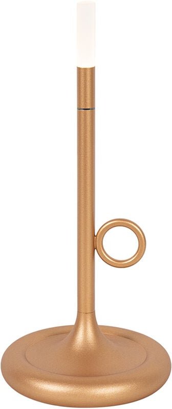 Outdoor-Tischleuchte Gold inkl. led mit Touchdimmer wiederaufladbar - Sjarel