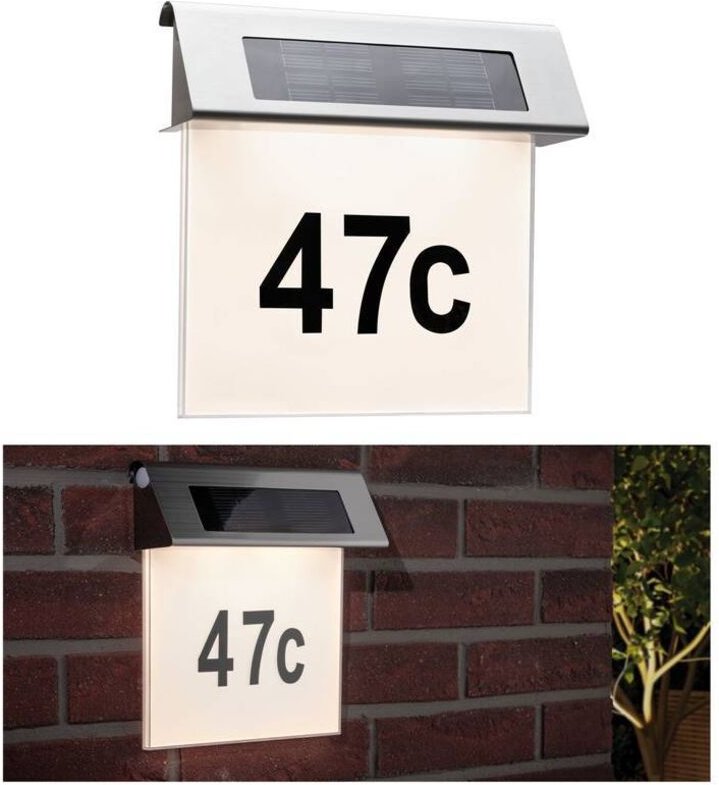 Paulmann Licht - Paulmann Solar Hausnummernleuchte Special Line edelstahl weiß warmweiß Hausnummernleuchte