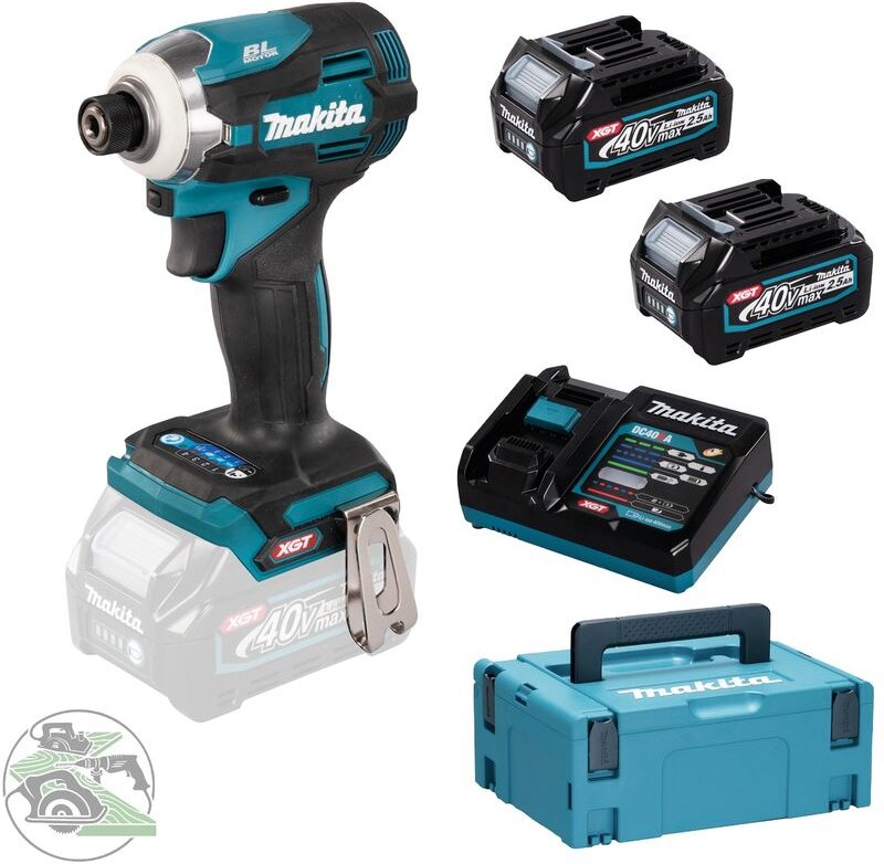 Akku Schlagschrauber TD001GD201 40V max. 2 x 2,5Ah Ladegerät im Makpac - Makita