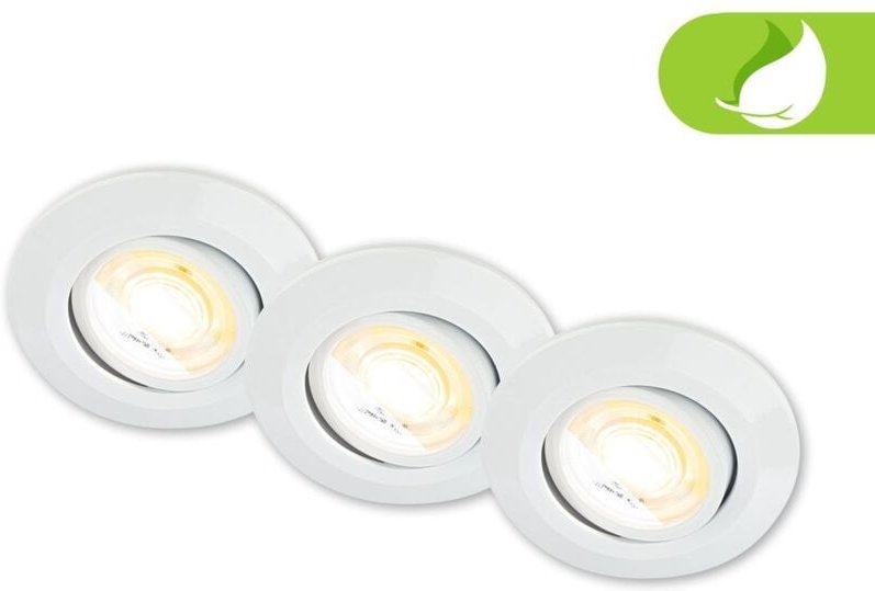 Briloner - 3er Set led Einbaustrahler led Einbauleuchten Spots schwenkbar dimmbar Ra90