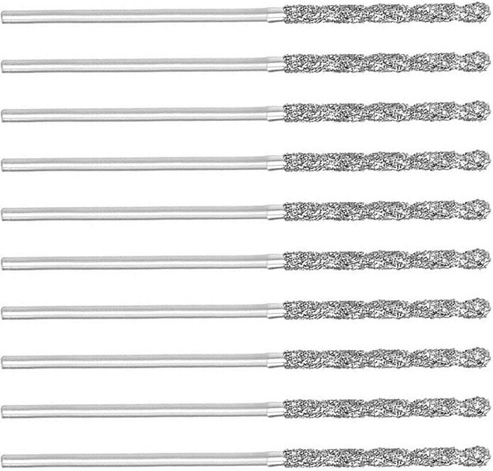 Tlily - 20 StüCke 1Mm/0.04 Diamant Spiral Bohrer Bits Hohe Geschwindigkeit Stahl hss für Glas Muscheln Kacheln