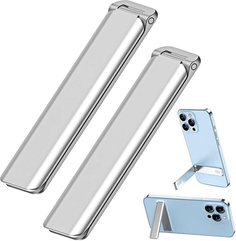 Telefonhalter aus Zink, 2er-Pack, verstellbarer vertikaler und horizontaler Telefonständer für den Schreibtisch, kompati...