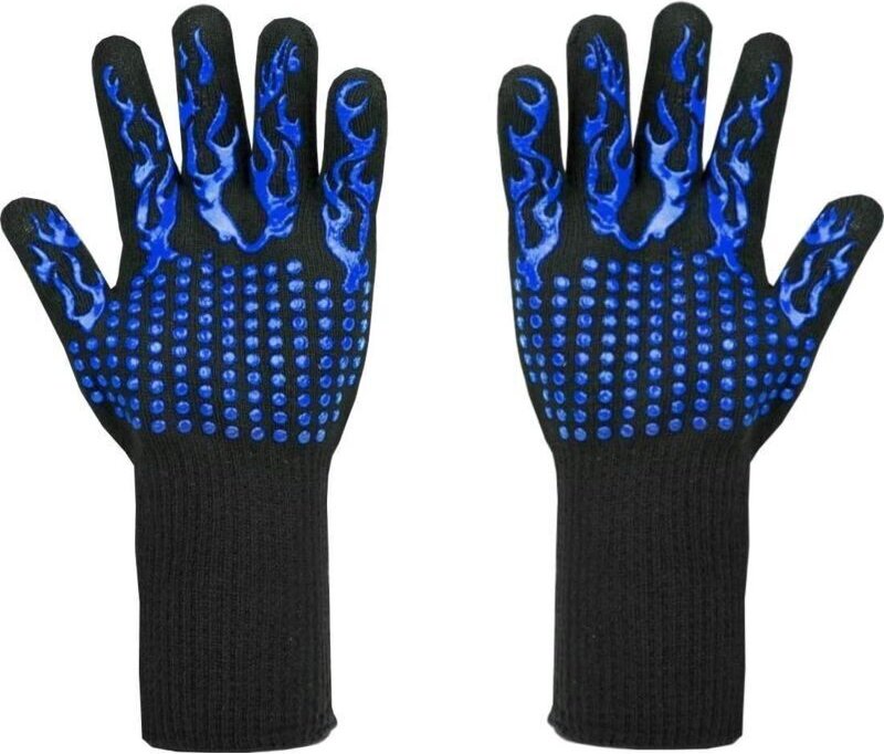 Hitzebeständige Grillhandschuhe bis 800 °C – Schnittfeste L5-Handschuhe – Hochwertige Küchenhandschuhe zum Grillen, Koch...