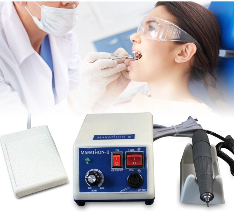Dentallabor Mikromotor Mikromotor 35K rpm + Handstück Zahntechnik N3 Marathon