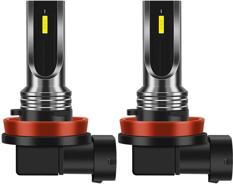 2Pcs Mini CSP LED Canbus Auto Scheinwerfer Nebel Lampe 16000LM 6SMD Lampen 3000K Gelb Licht Auto Blinker