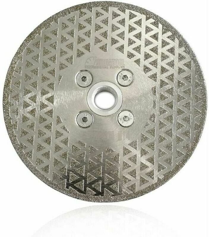 Jalleria - Diamant-Sägeblatt, 125 mm doppelseitige galvanisierte Scheibe zum Schneiden und Schleifen von Marmor-Granit-S...