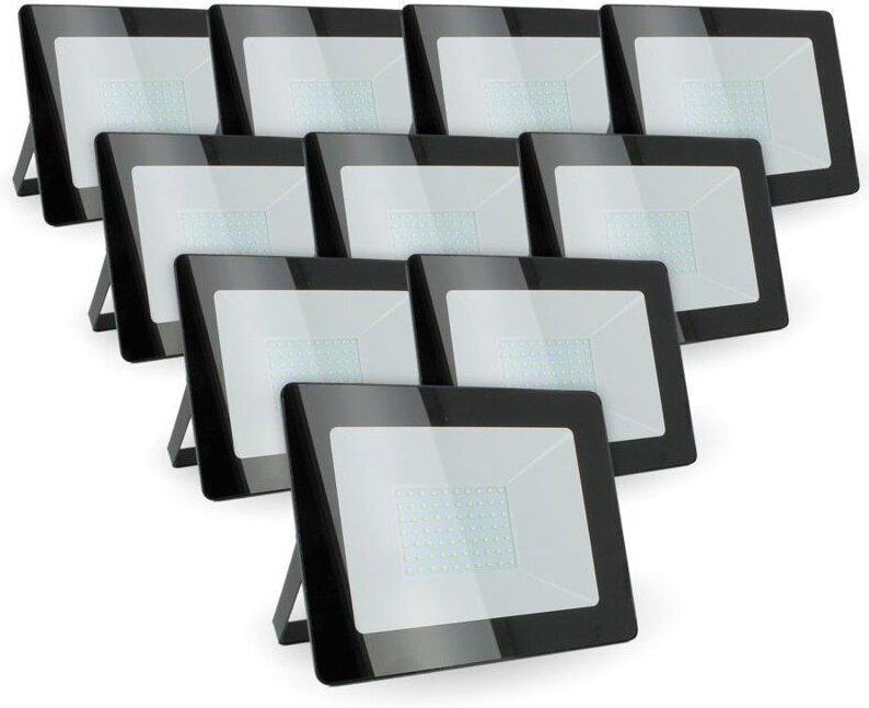 Lot von 10 LED-Scheinwerfern 50W IP65 im Freien Farbtemperatur: Kaltes Weiß 6000K
