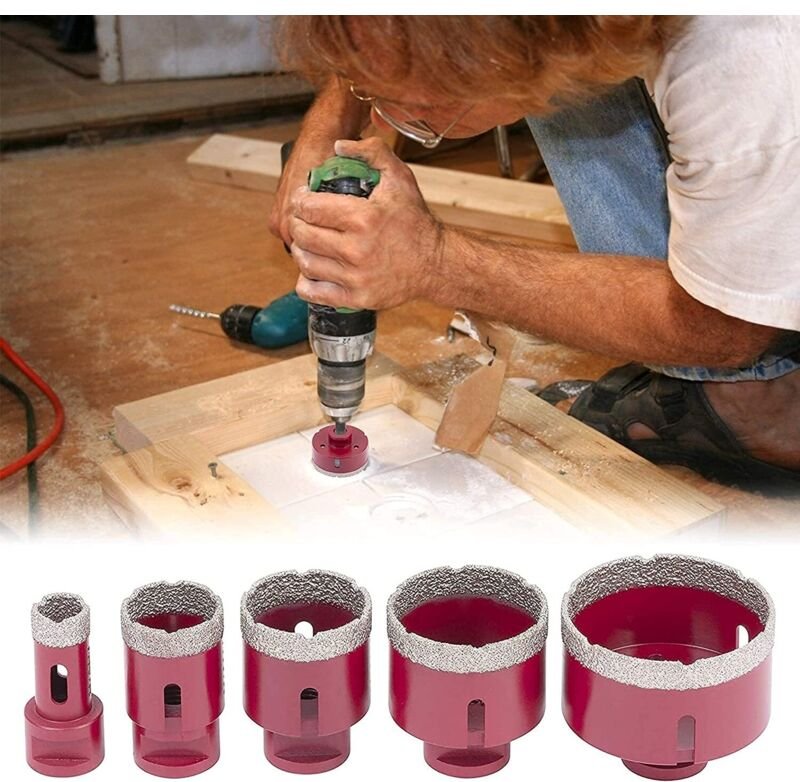 Bohrer für empfindliche Materialien, 40 mm Diamantbohrer, Bohrer mit M14-Gewinde zum Trockenbohren in Porzellanfliesen, ...