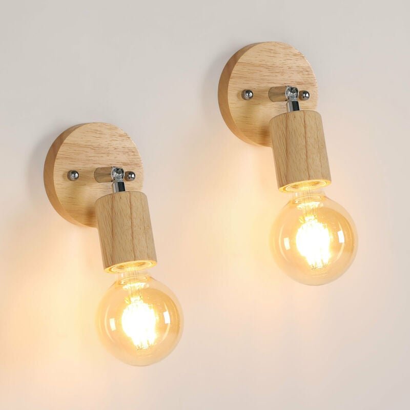 COMELY 2er Set Vintage Wandleuchten 350° drehbare Wandleuchten Industrial Retro Style E27 für Schlafzimmer Wohnzimmer Fl...