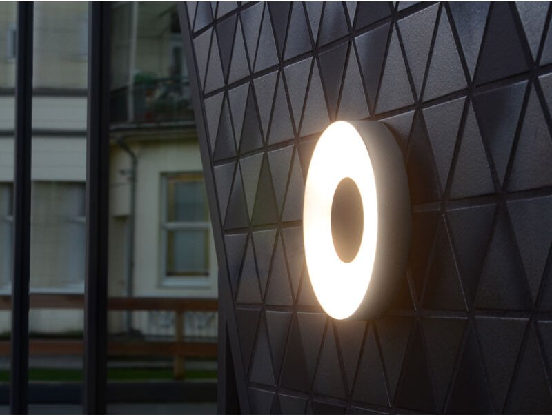 LED Außenleuchte für Decke & Wand UBLO Aluminium Silber, Ø19cm - IP44