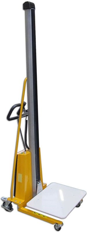 qteck Semi-elektrische Minilifter mit Plattform 470x600mm und 125-2000mm Hubhöhe 150kg Hubkraft