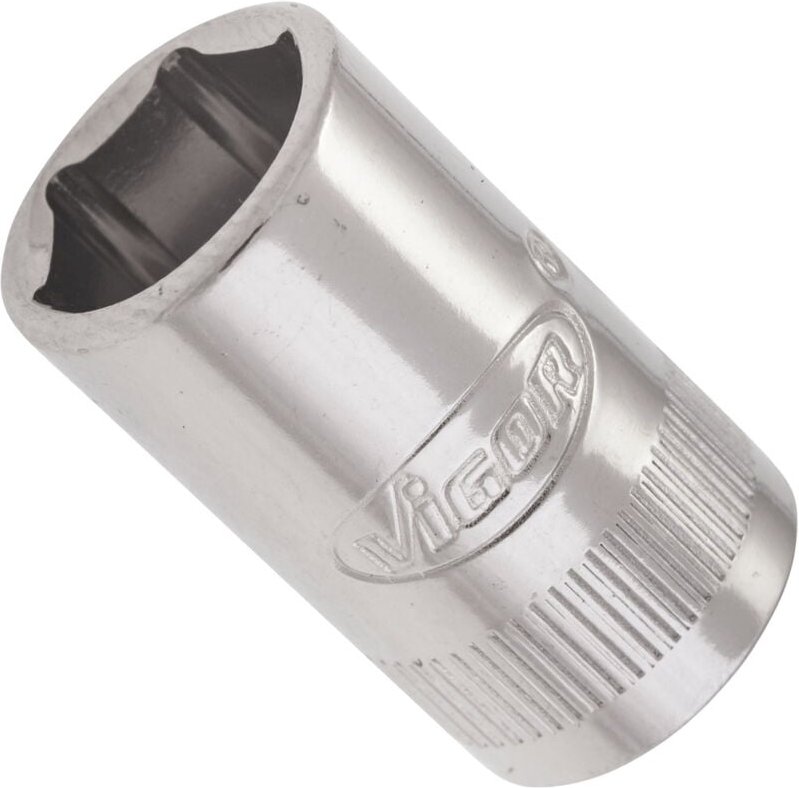 Vigor - Sechskant Steckschlüsseleinsatz ∙ V2422N ∙ 1/4 Zoll (6,3 mm) Vierkant hohl ∙ Außen Sechskant Profil ∙ sw 10 mm