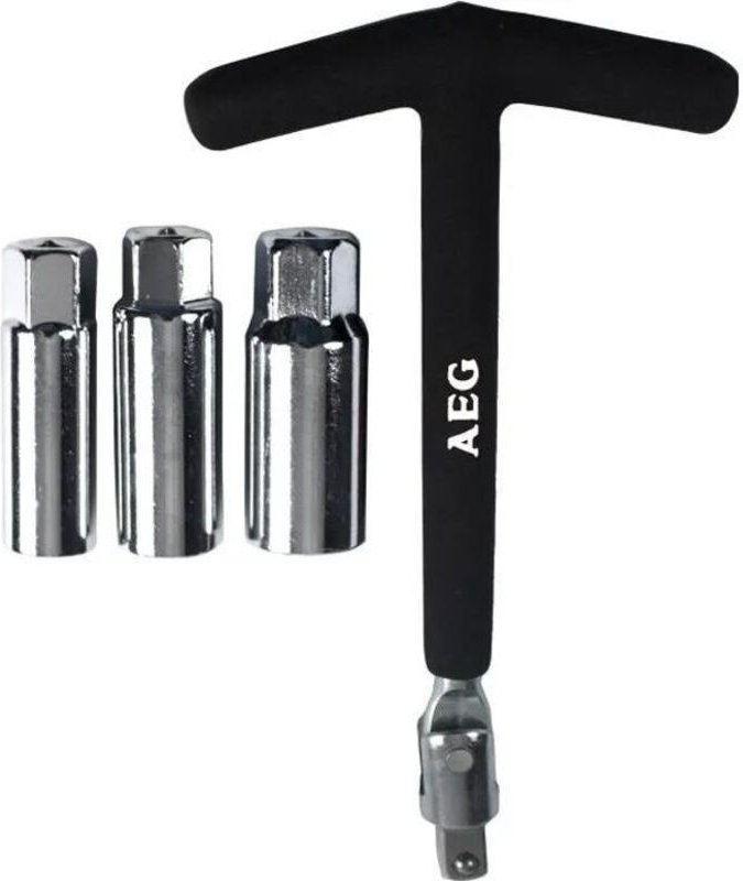 AEG Gelenkschlüssel für Zündkerzen Edelstahl Schwarz
