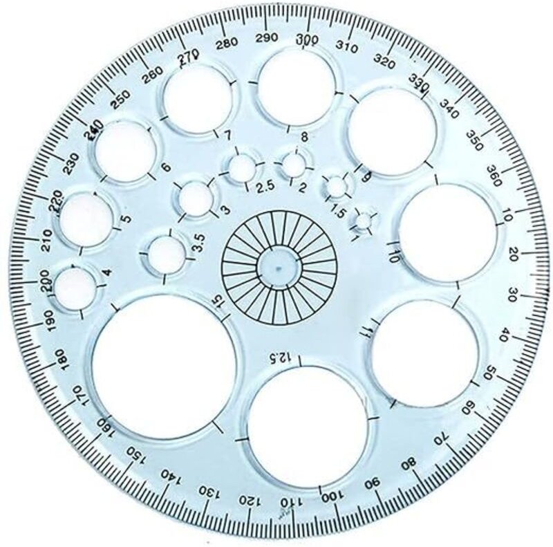 Ahlsen - Multifunktions-Geometrielineal, universelles Multifunktions-Zeichenlineal, Messwerkzeug für geometrische Zeiche...