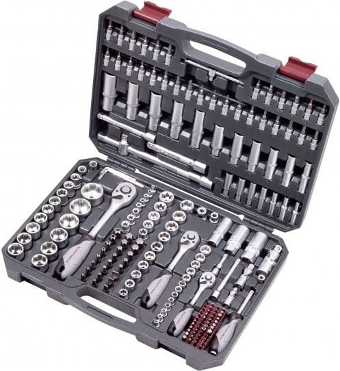 Steckschlüssel-Satz, Basic, 1/4'+3/8'+1/2', 200-tlg.