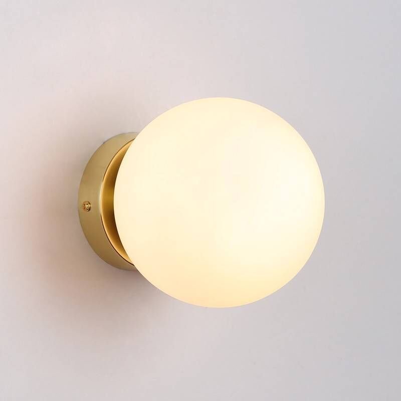 Opalglaskugel Wandleuchte "Rober"