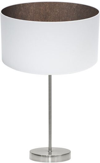 Fabrilamp - Tischleuchte tatiana 1xe27 nickel/weiß-oxid 63x30x30 cm