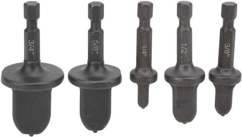 UlisemTube Kupfer-Expander, Kupferrohr-Expander, Sechskantstangen-Reparatursatz, 1/4 Zoll, 5/8 Zoll, 1/2 Zoll, 3/8 Zoll,...