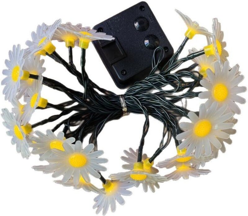 Solar Lichterketten Außen Garten Gänseblümchen Beleuchtung, 30LED Daisy Blume Solar Power Lichterketten Dekor Festival B...