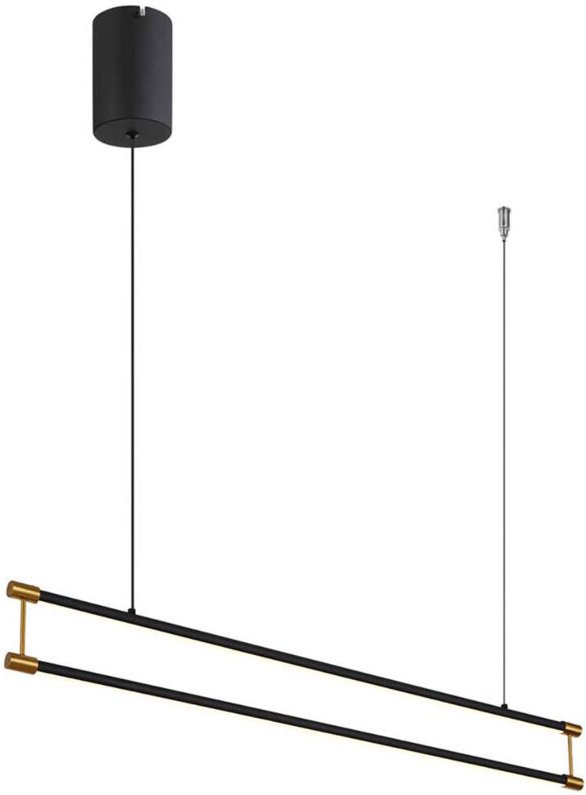 Globo Lighting - Hängelampe Pendellampe Esszimmerleuchte Stab Design schwarz gold led h 150 cm