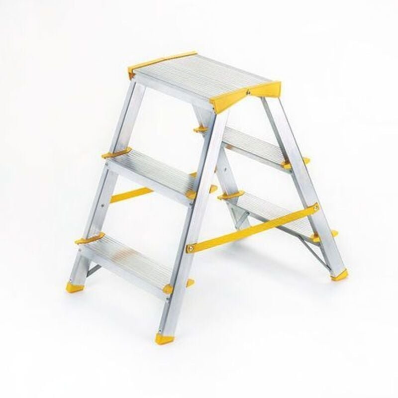 Doppelte Stehleiter 2x6 Stufen - Maximale Arbeitshöhe 2,76m - 926