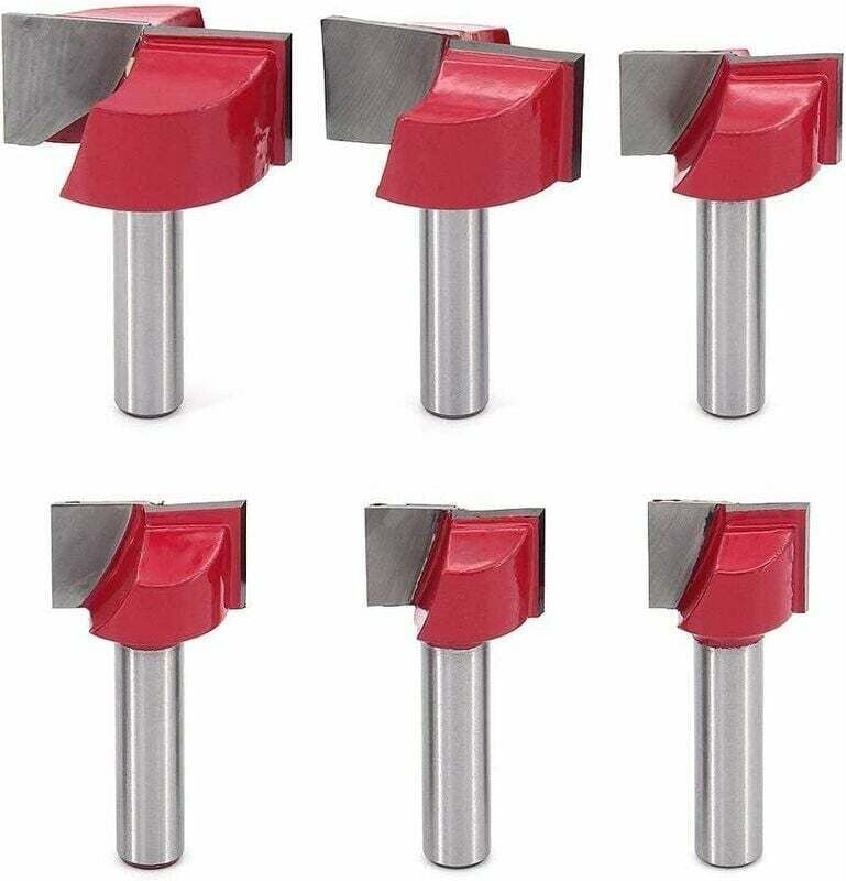 6 Stück 8 mm Schaft Holzbearbeitungs-Schlitzfräser Zimmerei-Fräser Schaftfräser Doppelschneidiger Holzboden-Reinigungsfr...