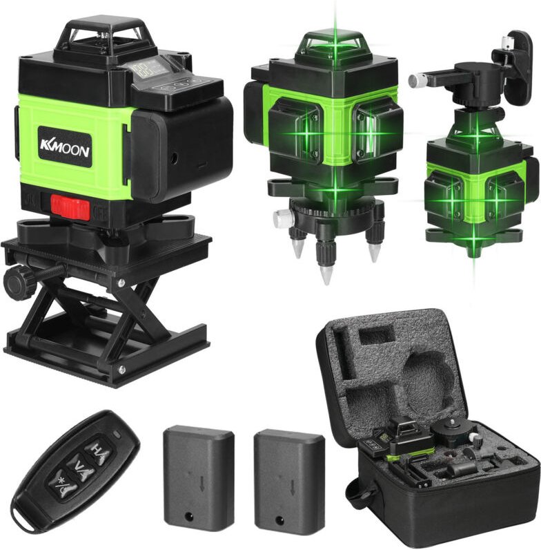 Eosnow KKMOON Multifunktional 4D 16 Zeilen Laserpegel 3 ° Selbstniveau-Maschine USB-wiederaufladbare Lithium-Batterie-Le...