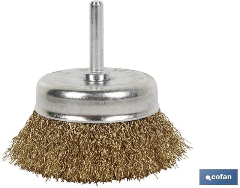 Gewellte Topfbürste 6xø50 A.Messing 0,3mm