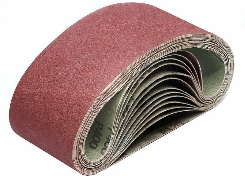Schleifbänder 100 x 915 mm, Körnung 80, 120, 150, 240, 400, grob/fein, Schleifbänder für Bandschleifer (10 Stück)