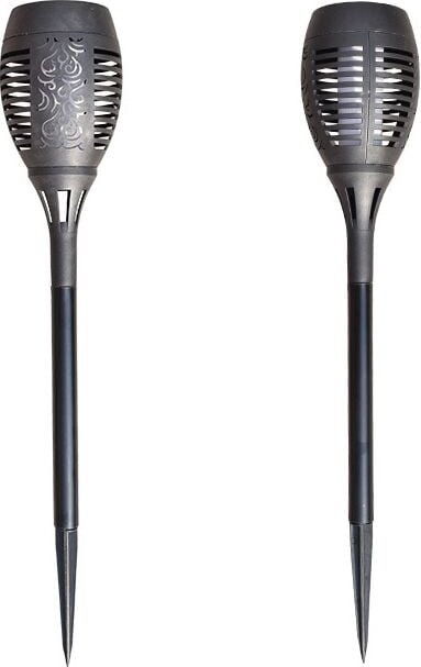 Solar-Gartenleuchte, 2er-Set, IP65, schwarz