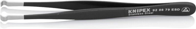 Positionierpinzette esd geriffelt, 122 mm, 92 08 79 - Knipex