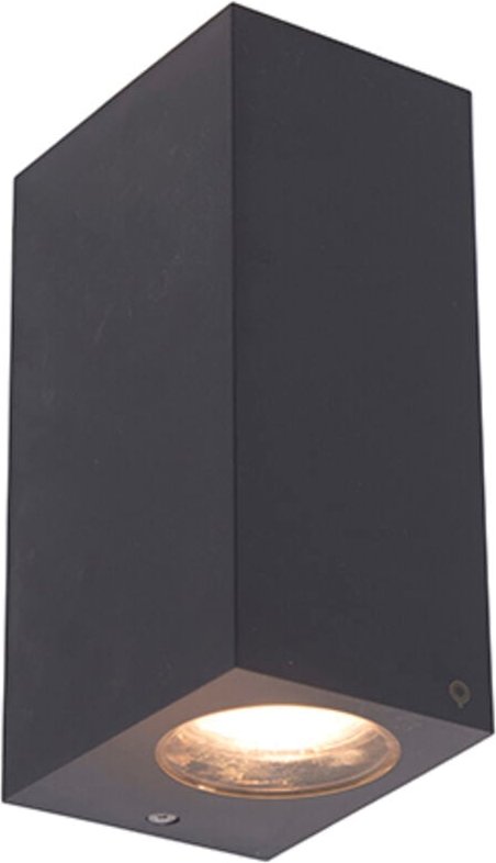 Smarte Wandleuchte grau aus Kunststoff Inkl. 2 wlan GU10 - Baleno