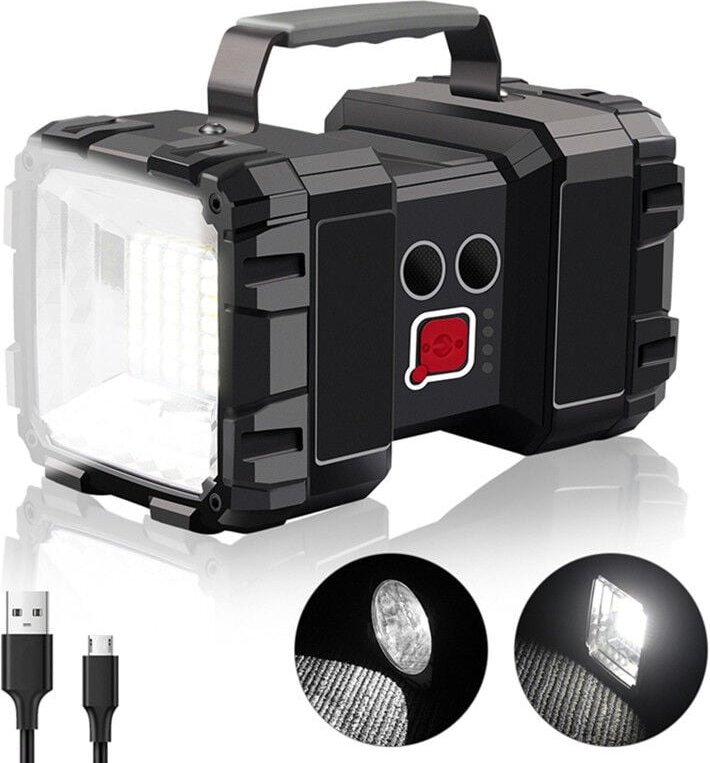 Wiederaufladbare LED-Taschenlampe, 10.000 mAh, 1200 lm, extrem lange Standby-Zeit, hohe Leistung, wasserdicht, Camping-L...