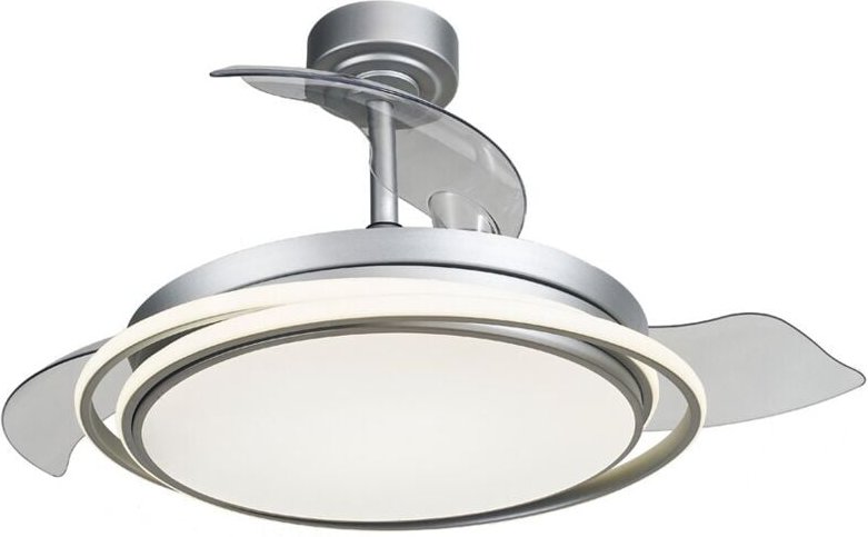 Antila Silberner 60W 6000Lm CCT Dim LED-Ventilator mit klappbaren Flügeln