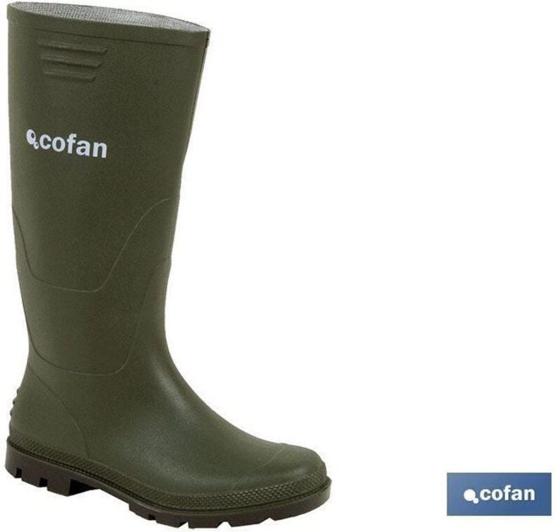 Grüner PVC-Hochwasserstiefel, Größe 40