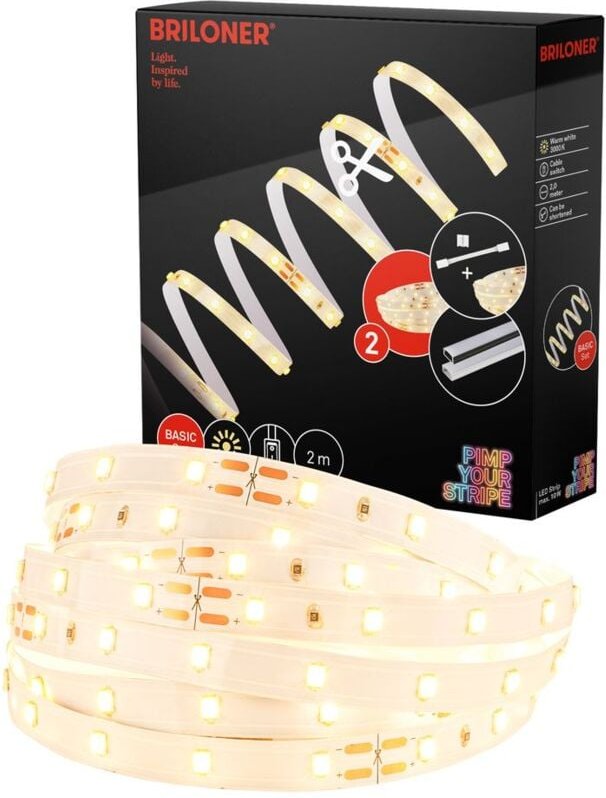 Pimp Your Stripe Starterset led Strip 2m, Warmweiß, An/Aus