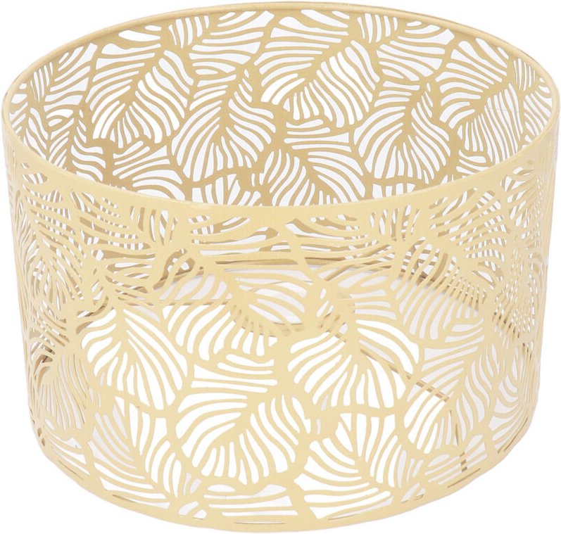 Lampenschirm, großer Lampenschirm aus Eisen für die Heimdekoration mit Lichtdurchlässigkeit 25 cm für E27 (Gold).