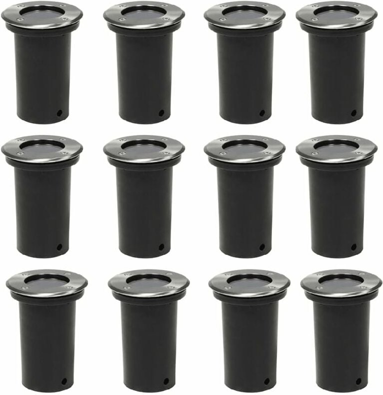 Bodeneinbaustrahler Außen 12 Stk. Rund - Vidaxl