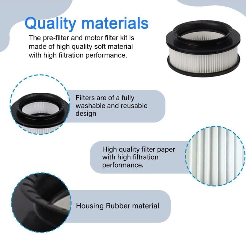 Filter für Rowenta X-Force Flex 11.60 12.60 14.60 15.60 Animal RH98xx RH99xx, 2 Vormotorfilter + 2 Nachmotorfilter, Ersa...