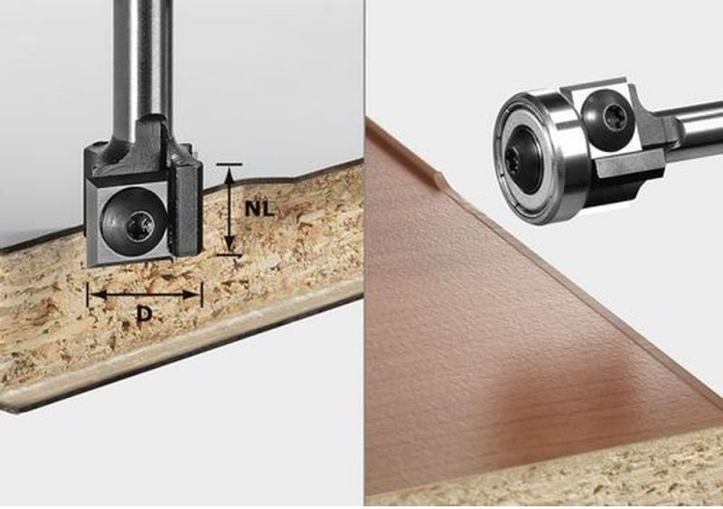 Bündigfräser-Wendeplatten S8 hw D19 12x12 kl ofk – 499806 - Festool