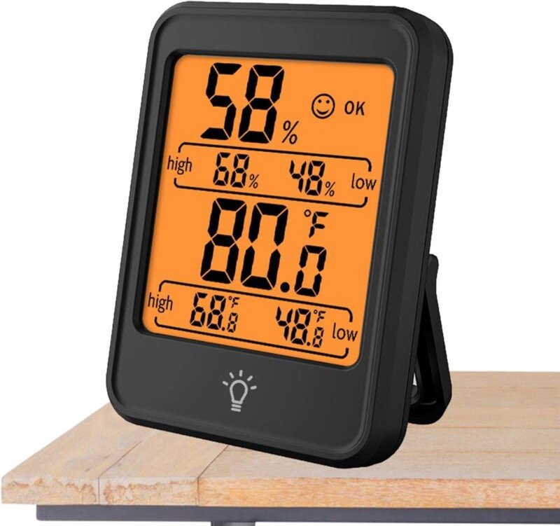 Generisches Lufttemperatur-Thermometer, Raumhygrometer-Thermometer Temperatur- und Luftfeuchtigkeitsmonitor für Babyzimm...