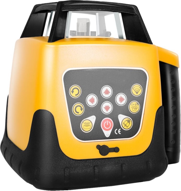 Mophorn Rotationslaser-Wasserwaagen-Set mit Stativ & Messlatte, roter Laserstrahl, 300 m Reichweite, 360-Grad-Drehung, v...