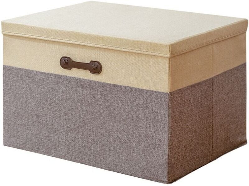 Hellgraue, faltbare Aufbewahrungsbox aus Stoff, 30 l (40 x 30 x 25 cm) Home Wardrobe mumu