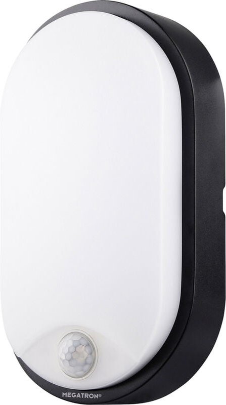 Megatron - Bulka MT69041 LED-Außenwandleuchte mit Bewegungsmelder 10 w Schwarz