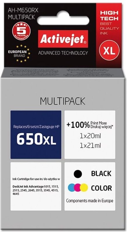 Activejet Tinte für HP 650 CZ101/CZ102 reg AH-M650RX