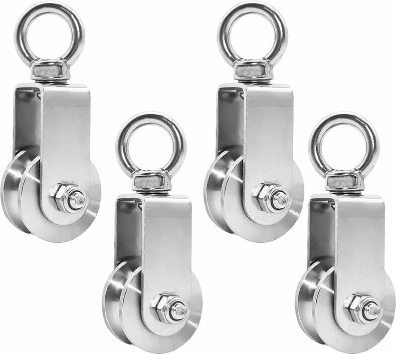 4 Stück 34-mm-Schläger mit Roulement à Billes, Hebel für Belastung bis 250 kg, Griffe für Kabel aus rostfreiem Stahl für...