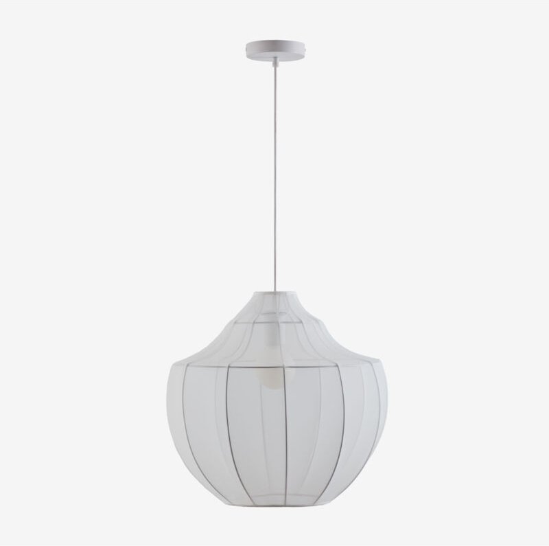 Deckenleuchte Adaya aus Metall und Stoff Weiss - Sklum